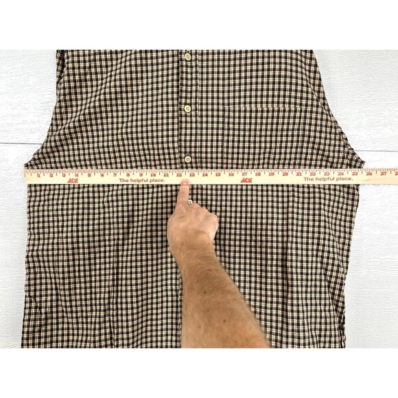 ABERCROMBIE & FITCH Mens Plaid Striped Cotton Long Sleeve Dress Shirt size L - Picture 12 of 16